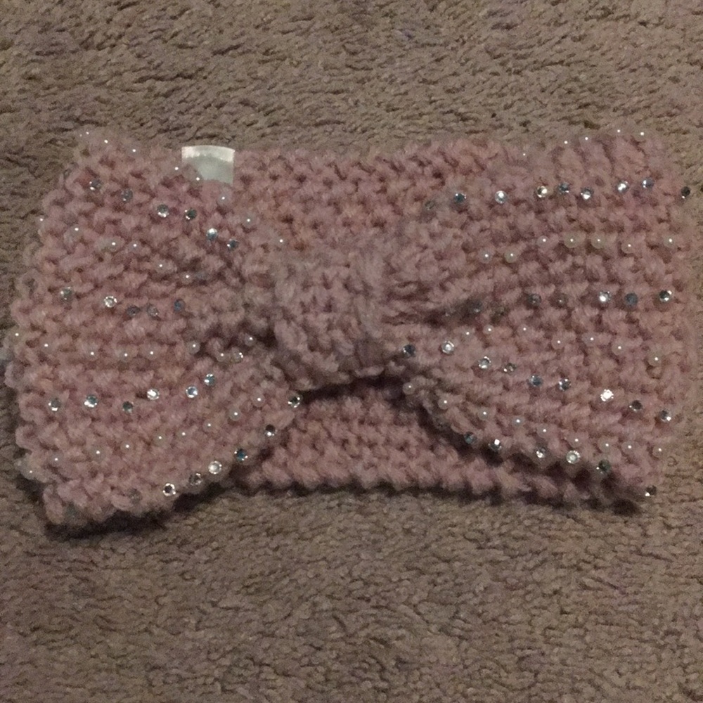 Blush Pink sparkles winter headband